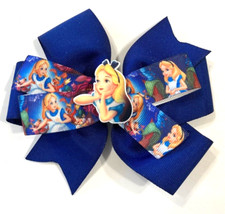 Beautiful Disney's Alice in Wonderland "Alice" inspired hair bow for girls.