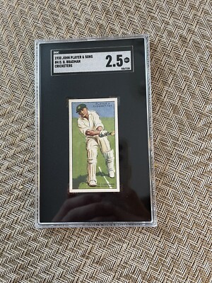 1930 John Player & Sons DG Don Bradman SGC 2.5 Cigarette Card Cricket GOAT! 