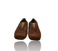 Easy Spirit Women's  Shoes Flat Leather Closed Toe Clogs Dark Red Size 7.5