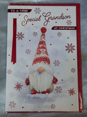 ENKEL WEIHNACHTSKARTE GONK NIEDLICHE QUALITÄT 9'''' X 6'''' MODERNES DESIGN
