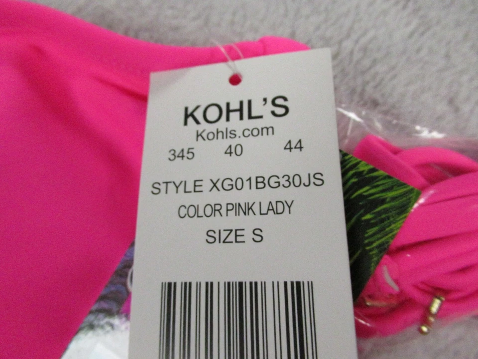 Breaking Waves Swimwear Bandeau Womens Small Pink Padded Removable Straps NWT - Image 3 of 4