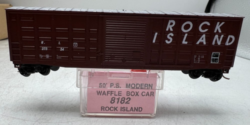 Tren Roundhouse Escala N 8182 50' PS Moderno Waffle Boxcar Rock Island 27324 | Zustand: Used