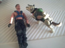 jouet action man commando et son chien 