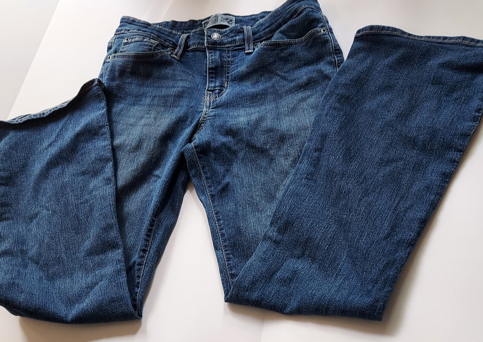 Levi’s Signature Jeans Sz 8S Womens Modern Boot Cut Mid Rise Blue Denim