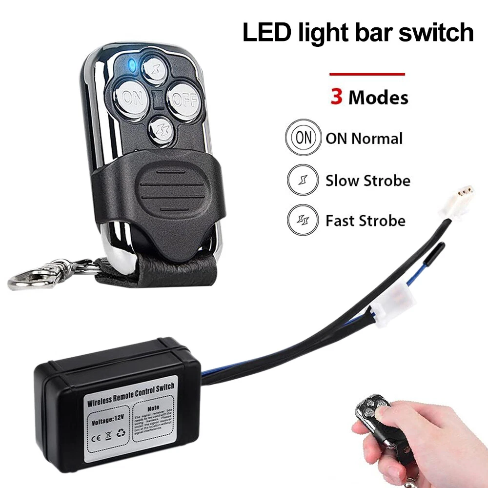 Wireless Remote Control ON Off Switch Strobe For LED Work Light Bar Offroad US