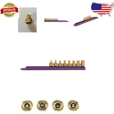 Superior Low-Profile Triple Square Bit Set with Color Coded Storage Rail