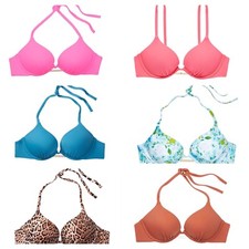 NWT VICTORIA'S SECRET Bali Bombshell Add-2-Cups Push-Up Swim Bikini Top 38C/38D