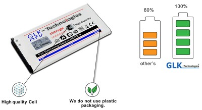 GLK-TECHNOLOGIES ! für Samsung Galaxy Note 4 3400mAh Batterie AKKU MEGA LEISTUNG