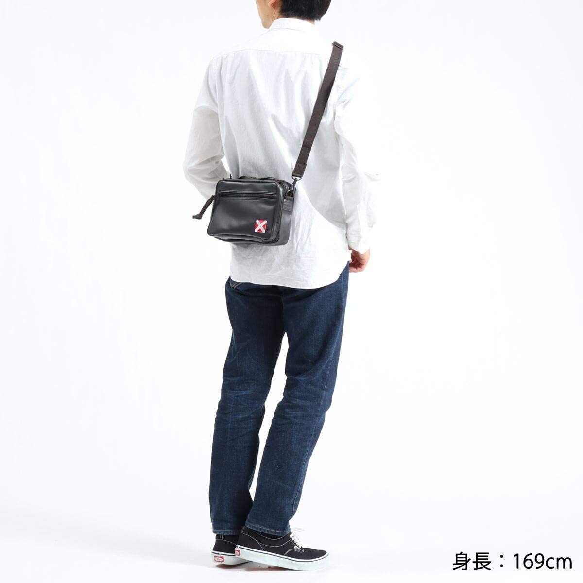 Yoshida PORTER LUGGAGE LABEL LINER SHOULDER BAG Black 951 Yoshida PORTER LUGGAGE LABEL LINER SHOULDER BAG Black 951