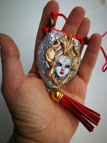 gioiello da donna stile vintage ciondolo pendente collana cameo argento oro raro - Foto 6 di 24