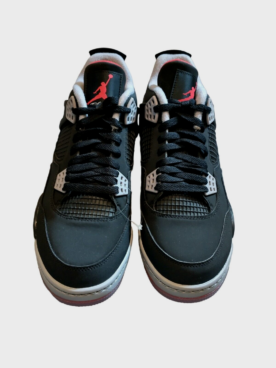 Air Jordan 4 Retro Golf Bred Men's Golf Shoes Black Red CU9981-002