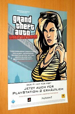 Grand Theft Auto Liberty City Stories GTA PS2 PS3 PSP Old Promo Poster Ad  Art