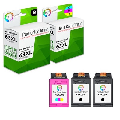 3PK TCT Premium 63XL BLK CL HY Compatible for HP Deskjet 1110 2130 Ink Cartridge
