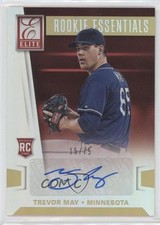 2015 Panini Elite Rookie Essentials Signatures 15/75 Trevor May #28 Auto fm0