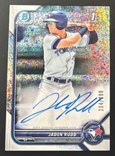 2022 Bowman Chrome Jaden Rudd #CPA-JR Prospect Auto Speckle Refractor /299