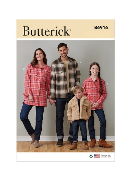 Schnittmuster Jacke & Tasche Butterick B6916 A (XS-S-M-L / S-M-L-XL)-image