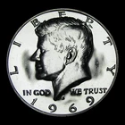 1969-S 40% Silver Kennedy Half Dollar Gem Proof Coin ---- #KK111
