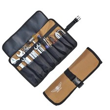 1pc Roll-Up Motorcycle Tool Bag - Pocket Oxford Cloth Organizer with Buckles