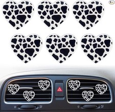 6 Pcs Heart Air Vent Clips, Print Heart Car Air Fresheners Vent Clips Long Lasti