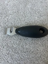 OXO Good Grips Stainless Steel Lemon Zester Bar Utensil Black Rubber Handle 5”