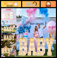 3FT Baby Marquee Letters, Large Light Up BABY Sign for Backdrop Baby Shower Deco