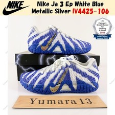 Nike Ja 3 Ep White Blue Metallic Silver IV4425-106 Men's Size