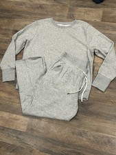 Tek Gear Mens Sweatsuit Set XXL Gray Ultrasoft Fleece Crewneck Joggers 2 Piece