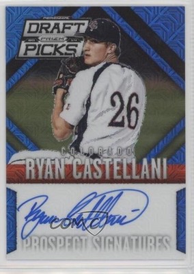 2014 Panini Prizm Perennial Draft Picks Blue Mojo 29/75 Ryan Castellani Auto rt8