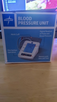 #ad Medline Blood Pressure Unit MDS4001 with Adult Arm Cuff open box sealed unit $14.95