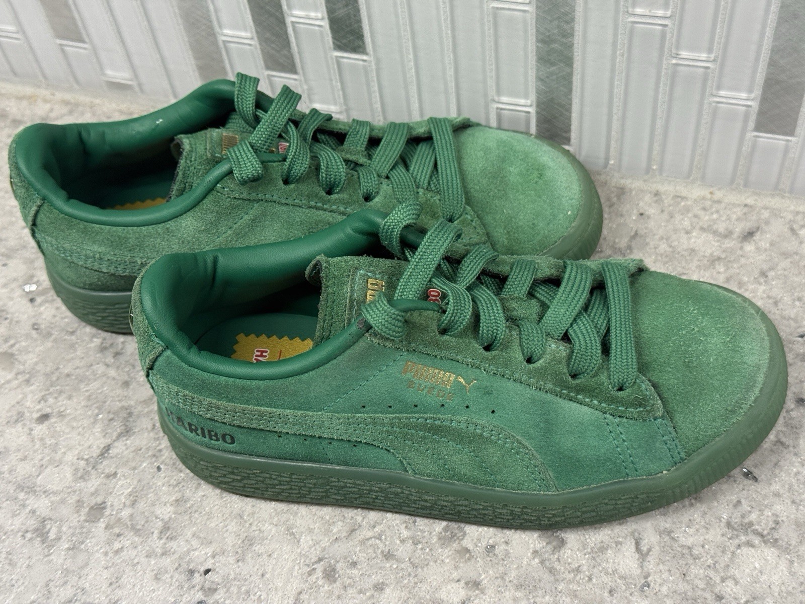 Puma Haribo x Suede Amazon Green Youth Size 1C thumbnail 2