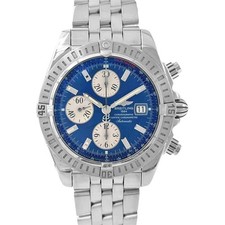 Breitling Chronomat A156C45PA 43.7mm SS Blue Dial Automatic Chronograph #KN461