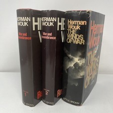 Herman Wouk THE WINDS OF WAR + WAR AND REMEMBRANCE 2 Vol HC DJ WWII Lot
