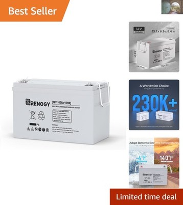 Maintenance-Free 12V 100Ah AGM Battery with 1100A Max Current - Reliable Power