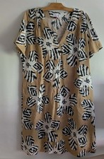 Kleid beige Leinen und Baumwolle Gr.46 Gerry ...