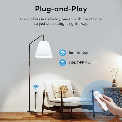  Remote Control Outlet for Seniors, Mobility-Limited Users, Wireless 5 Pack