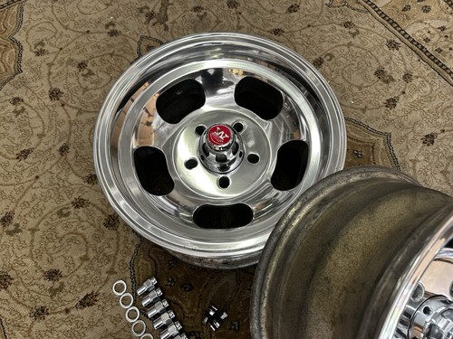 Vintage Pair 14x7 Western Style Slot Mag Wheel MOPAR FORD 4 1/2 & 4 3/4 ...