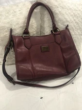Frye and Co. Red Leather Classic Core Satchel Tote Shoulder Bag Purse