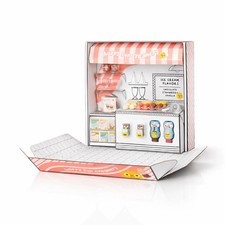 MGA'S Mini Verse Ice Cream Social Playset with UV Light  30 Mini Ingredients