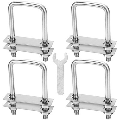 U-bolt M6 50x80mm Edelstahl U-Schrauben 4 Stück Muttern Schrauben Ringschrauben