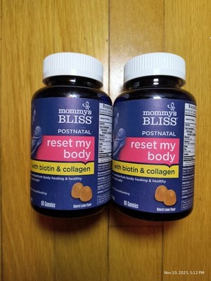 2 pack Mommys Bliss Reset My Body 60 Gummies Each Biotin & Collagen Exp 4/26 New