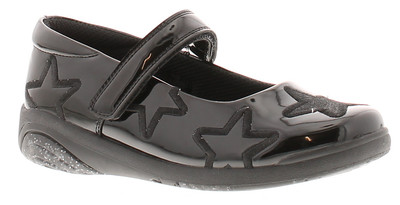 Buckle My Shoe Mädchen Schulschuhe jüngere Mädchen Sterne schwarz UK Größe