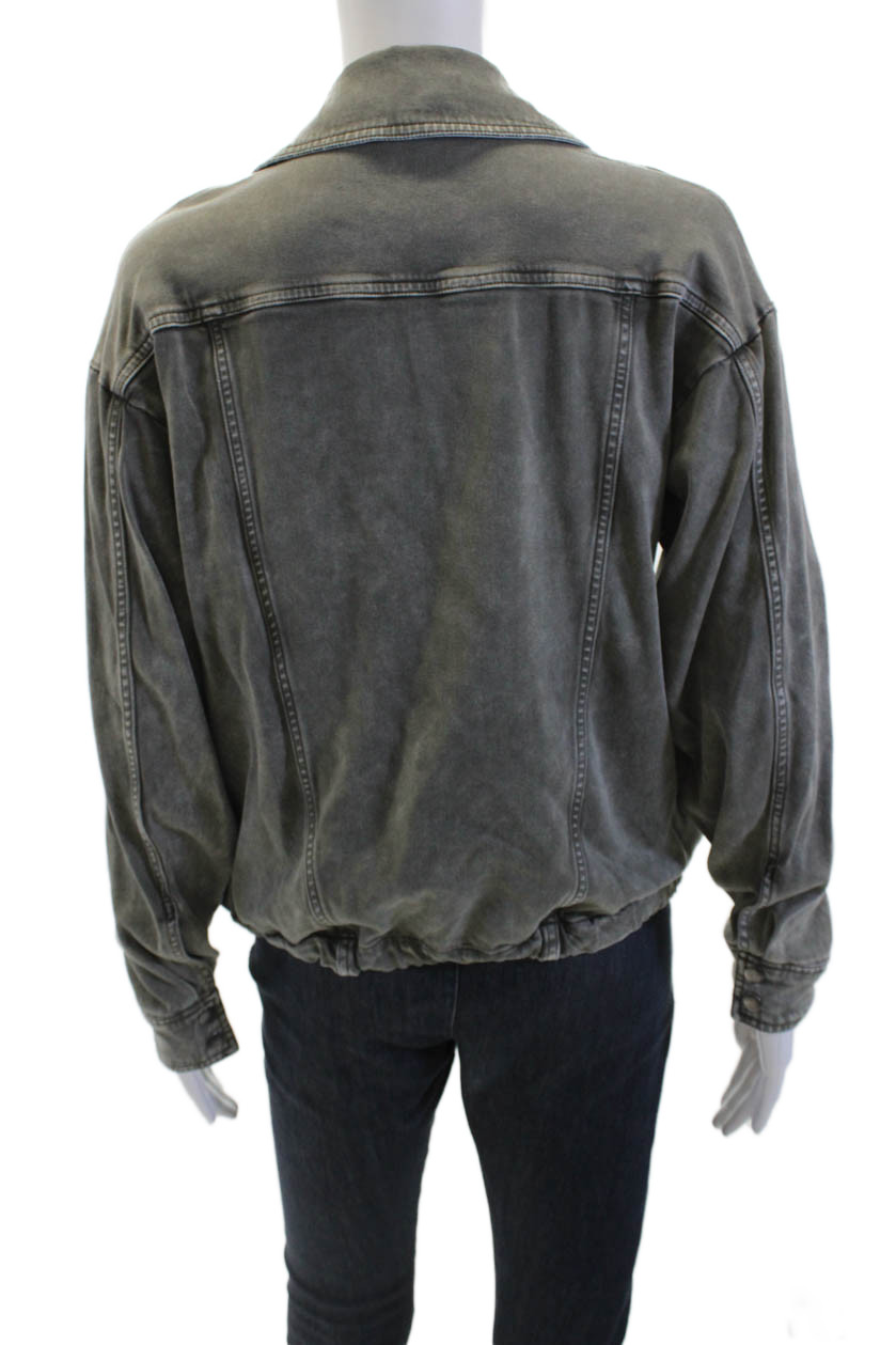 Splendid Womens Button Down Light Jacket Storm Gr… - image 3