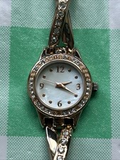 Rose Gold Tone MOP Dial Women s Quartz Watch missing Stones
