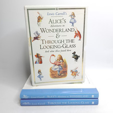 Alice In Wonderland & Through The Looking-Glass Hardcover Books in Slipcase