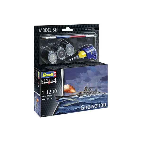 Model Set Battleship Gneisenau, Revell Modellbausatz Mit BasiszubehöR-image