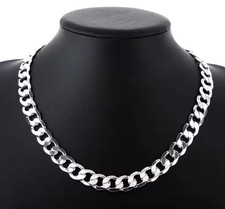 925 Sterling Silver Solid Link Chain