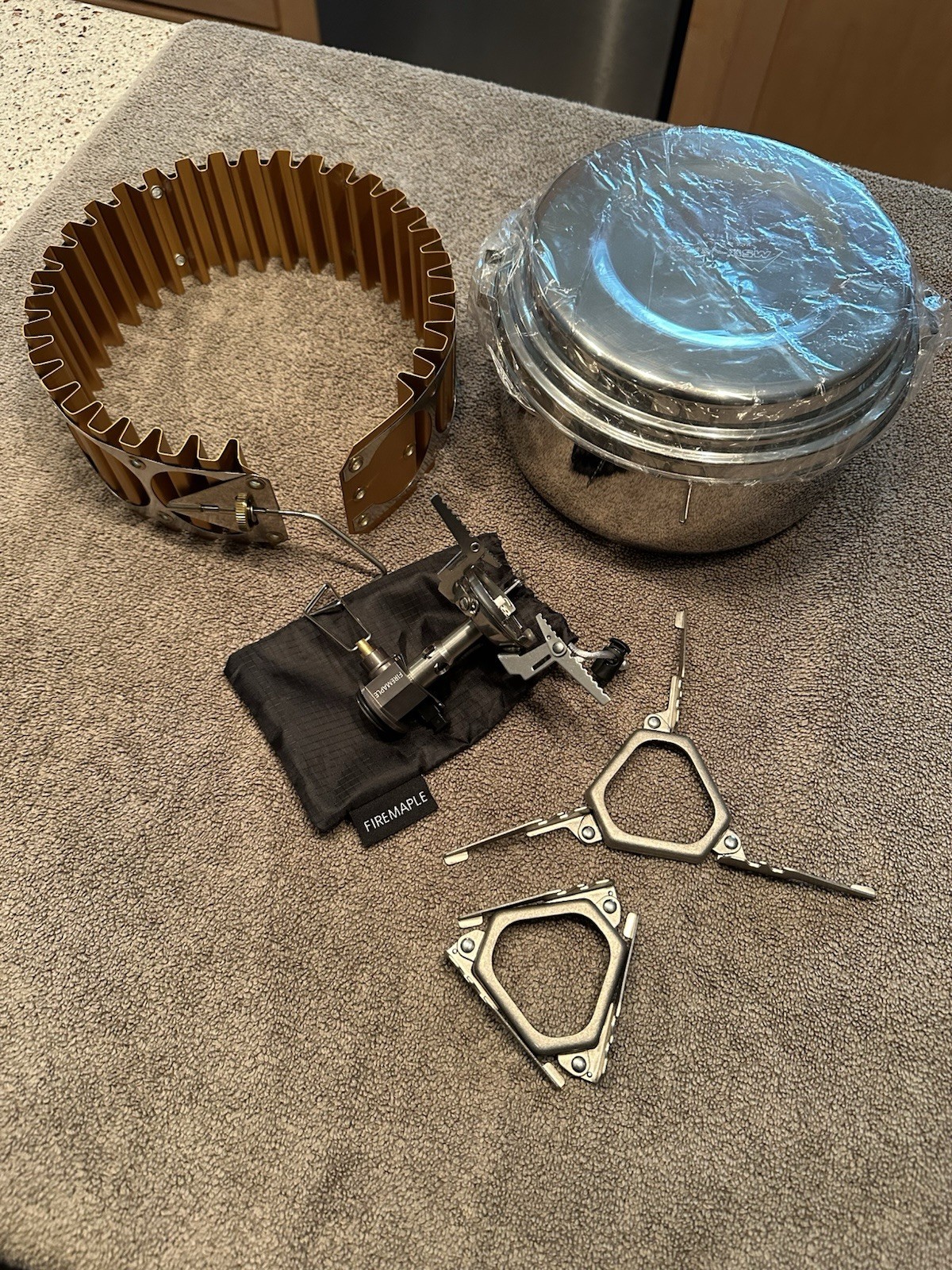 MSR 2 Pot Alpine , Fire Maple Stove, Titanium Canister Stand