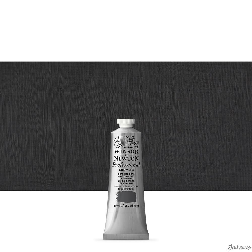 Winsor & Newton Professional Acrylic Paint Graphite Grey 60ml For Artists