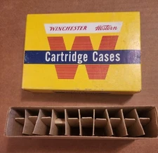 Winchester Western 284 Unprimed Cases Empty Ammo Box w/ Insert U284 .284 Vintage