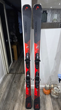 HEAD V-Shape V6 Carving Skis 163 cm, 85 mm Waist w/ Bindings Black/Red